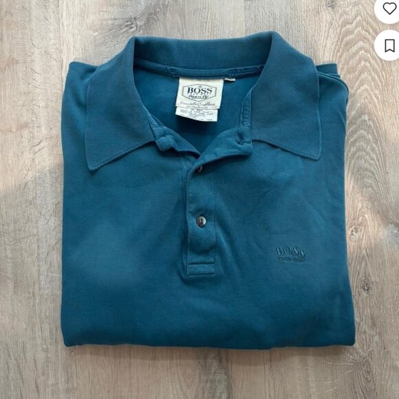 Vintage Hugo Boss LS Polo - Minimalist Designer - Fall Style - Picture 1 of 4